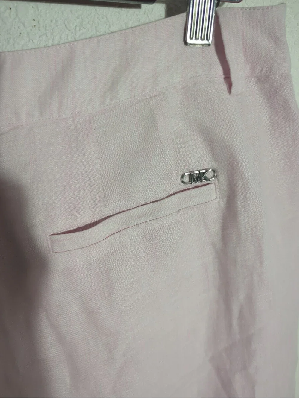 MICHAEL KORS Pleated 100% Linen Wide Leg Pants Women's Size 4 Bouquet